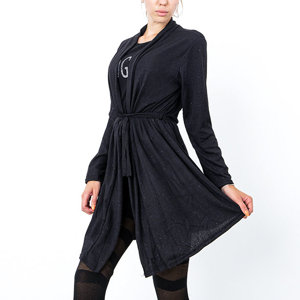 Women's black knotted cardigan - Clothing
