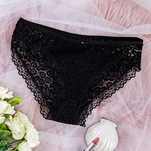 Women's black lace panties PLUS SIZE - Underwear