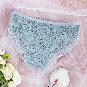 Women's blue lace PLUS SIZE panties - Underwear