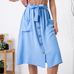 Women's blue midi skirt - Clothing