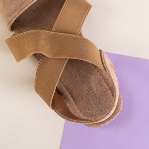 Women's brown eco-suede sandals Wiledan - Shoes