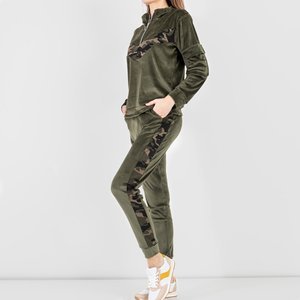 Women's dark green tracksuit set - Clothing