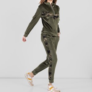 Women's dark green tracksuit set - Clothing