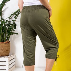Women's green 3/4 PLUS SIZE shorts - Clothing