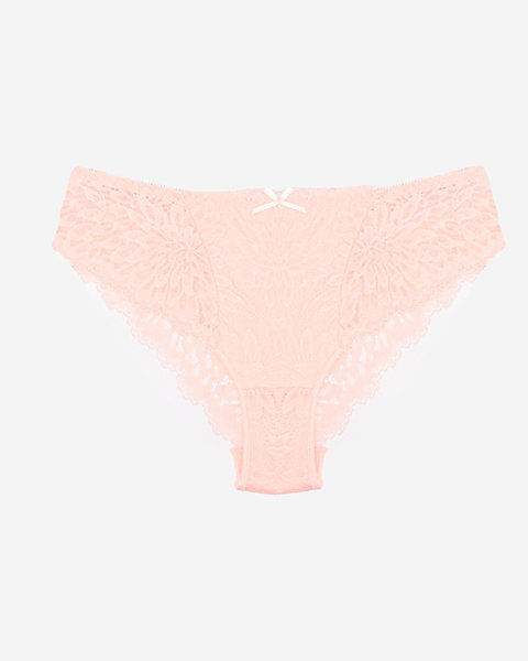 Women's lace bra briefs in pink- Underwear
