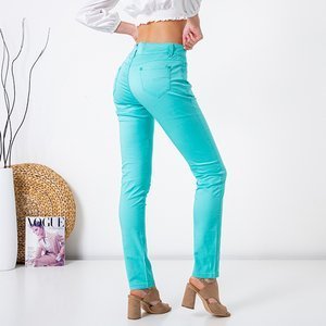Women's mint straight pants PLUS SIZE - Clothing