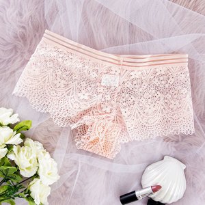 Women's pink lace boxer shorts - Underwear