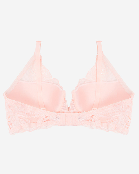 Women's powder pink lace bra - Underwear