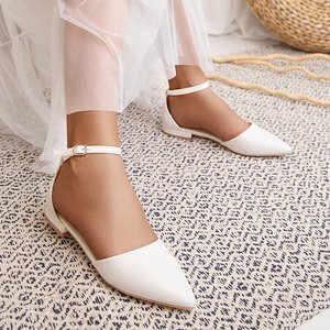 Women's white flat ballerinas Wilena - Shoes