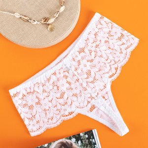 Women's white lace thong - Underwear