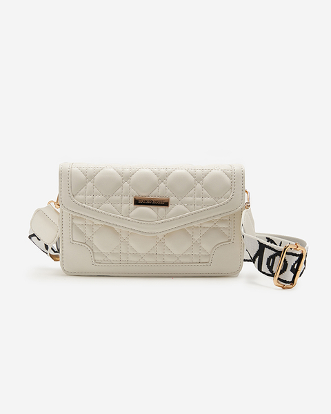 Women's white quilted small handbag - Accessories