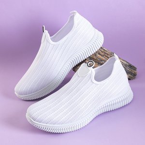 Women's white slip on trainers Anasteisha - Footwear