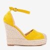 Yellow espadrilles on a wedge Miguelita - Footwear