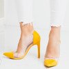 Yellow pumps on the Marcelina post - Footwear