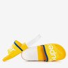 Yellow women's slippers with the word Supera - Footwear 1